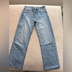 Pistola Lexi Mid Rise Barrel Embroidered Jeans